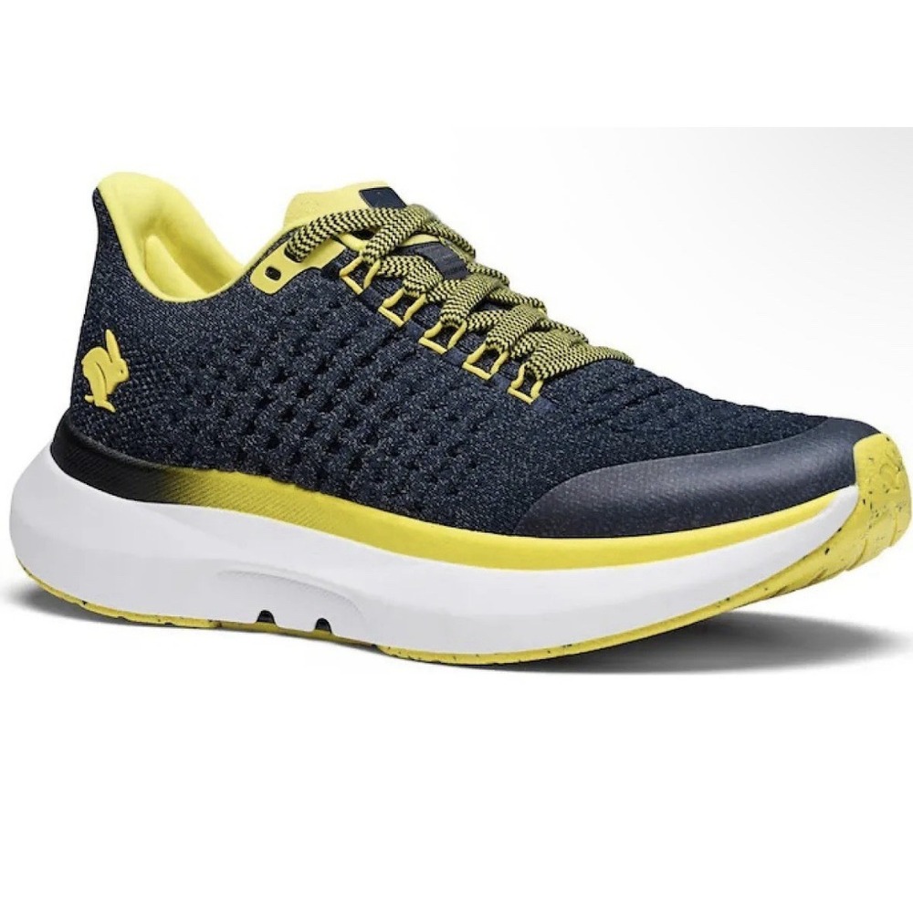 NIB Rabbit Dream Chaser Running Shoes Women 10.5 M Navy Blazing Yellow Sneakers